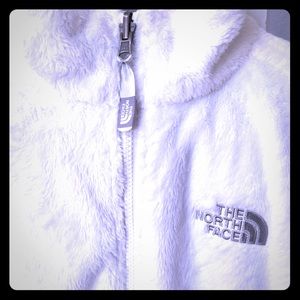 Fuzzy White North Face